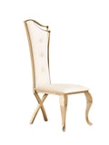 VIG Furniture Modrest Bonnie - Modern Beige Velvet & Champagne Gold Dining Chair (Set of 2) VGZA-Y906-BGE-GLD