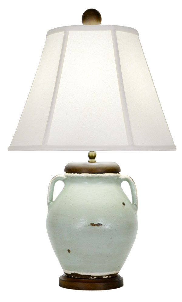 Zeugma Zg028 Turquoise Pottery Lamp – Elegant Décor For Your Home, Unique Design, Perfect Lighting Solution!   Zg028 Turquoise   With E/16 Lb Shade