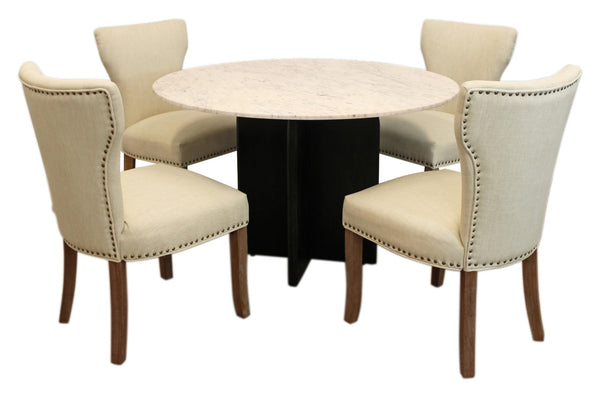 Moti Terra 48" Marble Top Round Dining Table 82002004