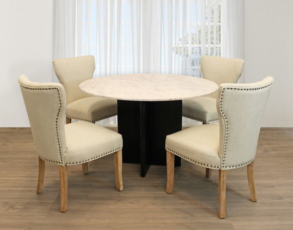 Moti Terra 48" Marble Top Round Dining Table 82002004