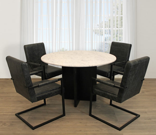 Moti Terra 48" Marble Top Round Dining Table 82002004