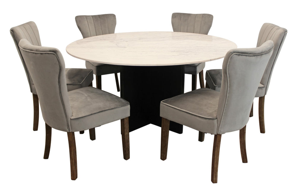 Moti Terra 60" Marble Top Round Dining Table 82002005