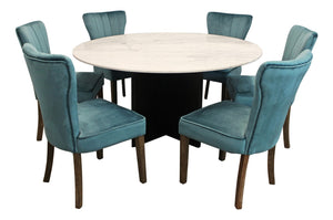 Moti Terra 60" Marble Top Round Dining Table 82002005