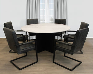 Moti Terra 60" Marble Top Round Dining Table 82002005