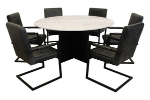 Moti Terra 60" Marble Top Round Dining Table 82002005