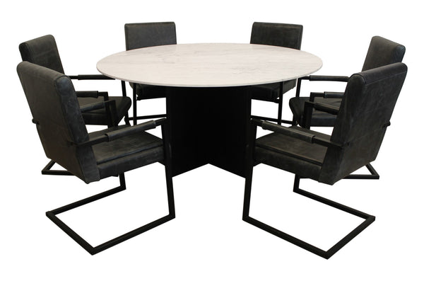 Moti Terra 60" Marble Top Round Dining Table 82002005