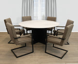 Moti Terra 60" Marble Top Round Dining Table 82002005