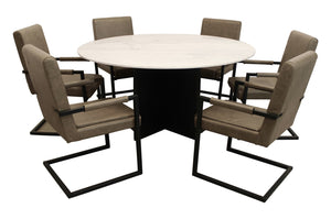 Moti Terra 60" Marble Top Round Dining Table 82002005