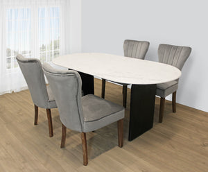 Moti Terra Marble Top Oval Dining Table 82002006