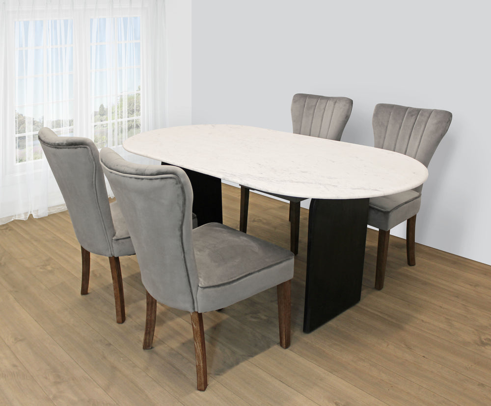 Moti Terra Marble Top Oval Dining Table 82002006