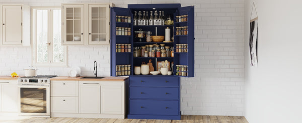 English Elm Topmax Farmhouse Pantry Cabinet Tall Freestanding Kitchen Storage Unit SP000047AAC