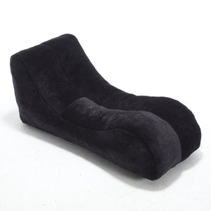 English Elm Creative Bean Bag Sofa Chair with Plush Superfiber Cover and Soft Foam Filling for Luxe Comfort Black W1996P266264