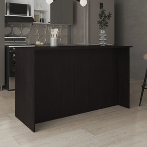 English Elm Ginger Kitchen Island with 26" x 59" Prep Top, Three Open Shelves & Two Cabinets for Hidden Storage B200S00413
