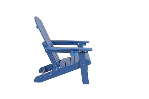 English Elm Lounge Chair - Durable Dark Blue Outdoor Seating, All-Weather Design With Stainless Steel Hardware W2085P362973