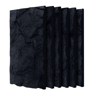 English Elm 3d Faux Rock Stone Polyurethane Wall Panels Lightweight Waterproof Interior Accent Set Antique Black W347P464225