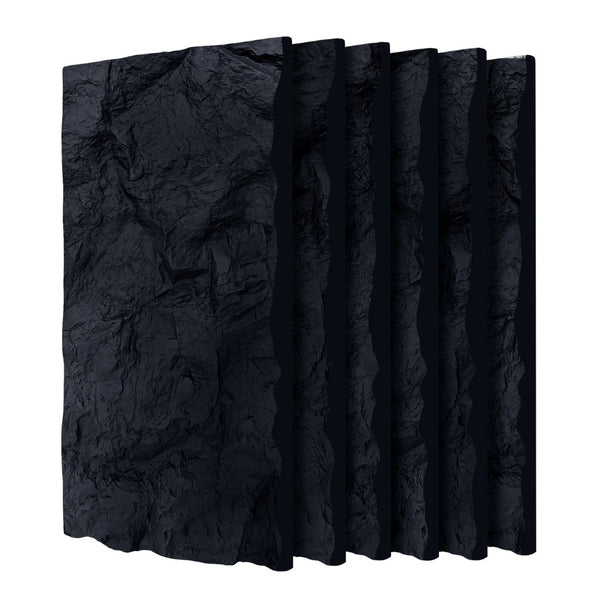 English Elm 3d Faux Rock Stone Polyurethane Wall Panels Lightweight Waterproof Interior Accent Set Antique Black W347P464225