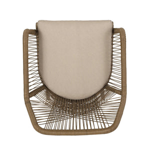 English Elm Outdoor Wicker Patio Chairs Set of 2 with Iron Frame for Deck or Garden Lounging N769P334783A
