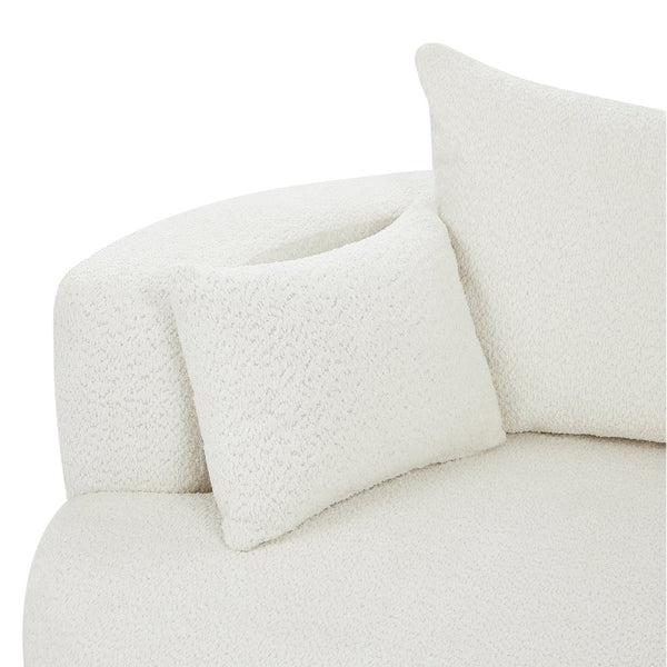 English Elm 360° Swivel Chair Spacious Chenille Barrel Accent Seat with 36.5" Deep Cushion, 360° Comfort for Living Rooms, Bedrooms, Offices, Hotels Beige N719S001880A