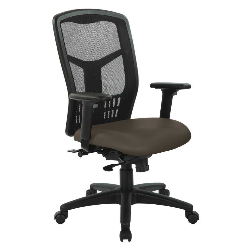 OSP Home Furnishings Progrid® Ergonomic Mesh High Back Office Chair with Lumbar Support and Adjustable Arms Java 90662-R102