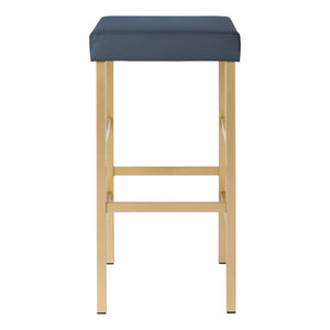 OSP Home Furnishings 30" Gold Backless Stool Blue