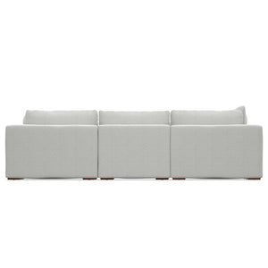 English Elm Jasmine Cloud Grey Pit Sectional Sofa U-Shaped 124" Modular Sofa Bed, Performance Fabric, 1800lb Capacity B136P199251