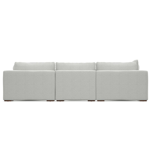 English Elm Jasmine Cloud Grey Pit Sectional Sofa U-Shaped 124" Modular Sofa Bed, Performance Fabric, 1800lb Capacity B136P199251