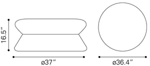 Madryn Coffee Table Silver 109751 Zuo Modern