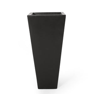 English Elm Christopher Knight Home® - ELLA Black Tapered Planter 13in x 28.5in - Lightweight Magnesium Oxide Concrete, Durable Outdoor Accent 69575.00BLK
