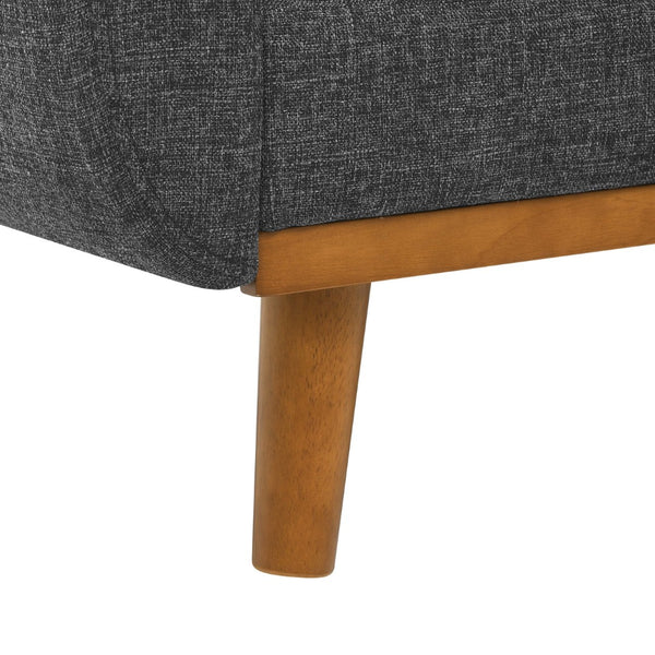 English Elm 67.7" Tufted Button Mid-century Loveseat with Splayed Wood Legs for Living Rooms B355P428571