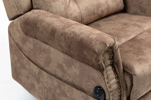 English Elm Power Lift Recliner modern velvet lift chair with remote, tufted wingback, ergonomic support, 350 lb capacity Coffee W547S00075