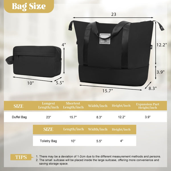 English Elm 6 Piece Hardshell Abs Travel Set with Spinner Wheels Combination Lock and Toiletry Bag N732P391465B