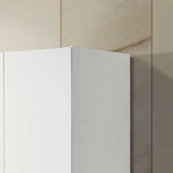 English Elm Miranzo Tall White Wardrobe Armoire with Hanging Rod and Shelf for Bedroom Storage B2749P413242