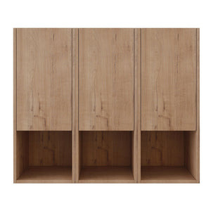 English Elm 36" Bathroom Side Cabinet - Stylish Wall-Mounted Storage, Soft-Close Doors & Durable Imitative Oak Finish W999S00374