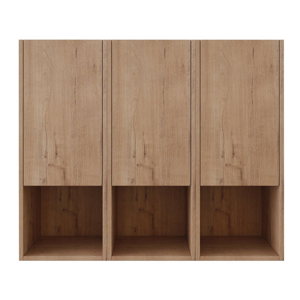 English Elm 36" Bathroom Side Cabinet - Stylish Wall-Mounted Storage, Soft-Close Doors & Durable Imitative Oak Finish W999S00374