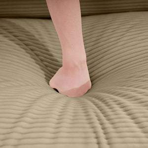 English Elm Corduroy 4-Seater Sofa - Modern Comfort With Plush Upholstery, Footstool & Accent Pillows For Cozy Living W714S00801