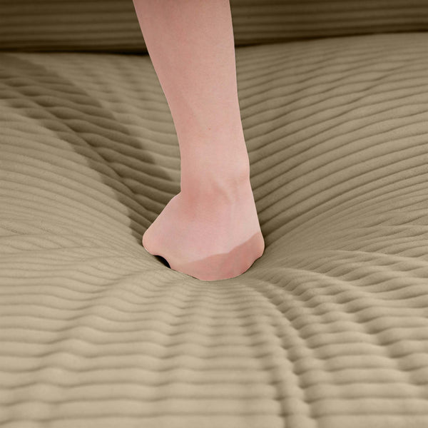 English Elm Modern Two-Piece Sofa Set: Cozy Single Chair & 3-Seater In Tan Corduroy For Stylish Living Spaces W714S00789