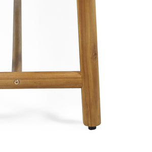 English Elm Christopher Knight Home® - Cambria 3-Seater Bench - Rustic Acacia Wood & Rattan Outdoor Seating For Patios, Porches & Gardens 68889.00LGRY