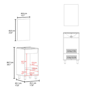 English Elm Colville Floating Wall Mount Vanity Cabinet Matte Finish Modern Bathroom Storage B092P439924