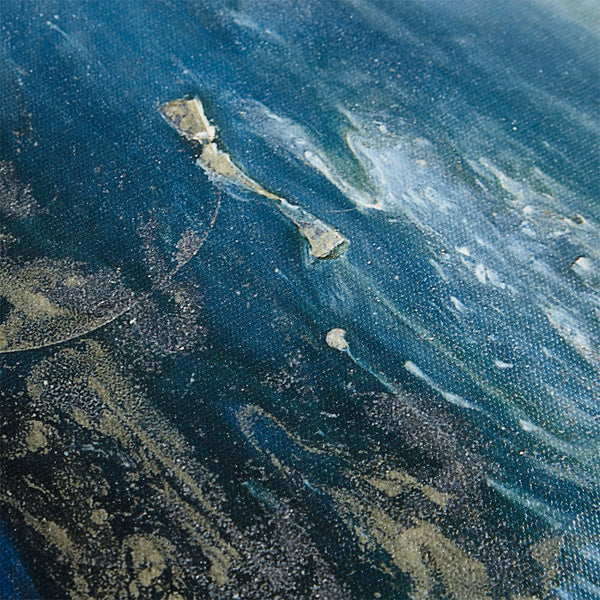 JLA Home INK+IVY - Triptych Coastal Wave 3-Piece Canvas Art Set — Navy Taupe White Abstract Gel-Coated Panels, Ready to Hang II95C-0061