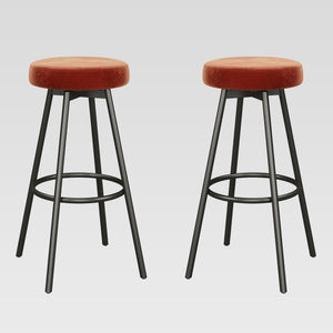Swivel Seat Glam Bar Stool - Set of 2 Rust TWYD7DRS Walker Edison