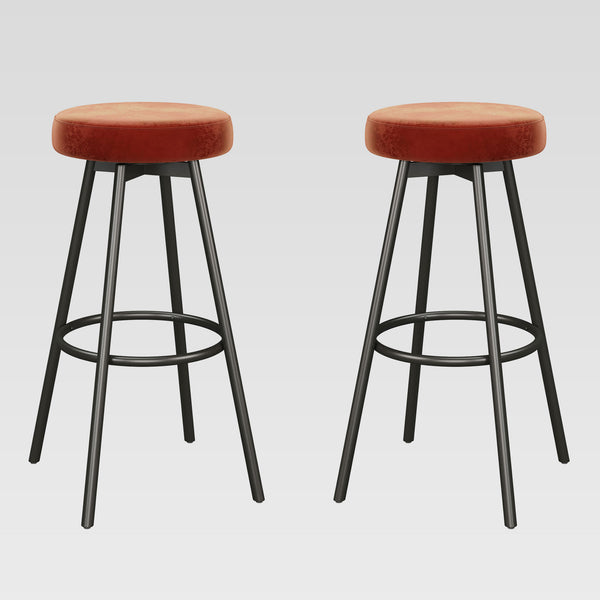 Swivel Seat Glam Bar Stool - Set of 2 Rust TWYD7DRS Walker Edison