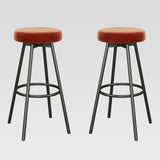 Swivel Seat Glam Bar Stool - Set of 2 Rust TWYD7DRS Walker Edison