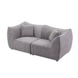 English Elm 79 Inch Sofa, Comfy Sofa Couch With Deep Seats Modern Sofa- 2 Seater Sofa, Couch For Living Room Apartment Lounge Grey