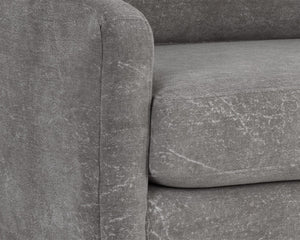 Sunpan IRINA Swivel Lounge Chair - Comfortable Nepal Pebble Accent with 360° Movement for Modern Spaces 109446
