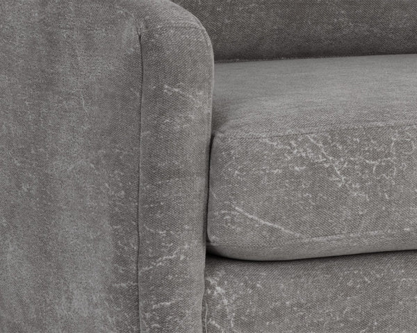 Sunpan IRINA Swivel Lounge Chair - Comfortable Nepal Pebble Accent with 360° Movement for Modern Spaces 109446