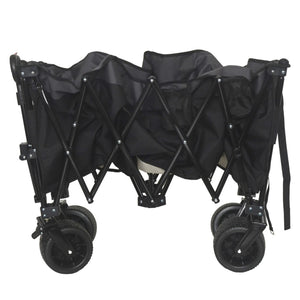 English Elm 51-inch Heavy Duty Folding Utility Wagon with All-terrain Wheels and 480lb Steel Frame W2932P289386