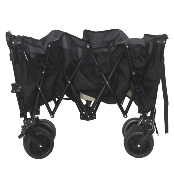 English Elm 51-inch Heavy Duty Folding Utility Wagon with All-terrain Wheels and 480lb Steel Frame W2932P289386