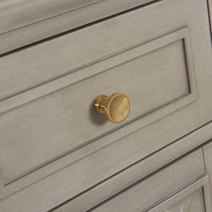 English Elm Jennifer Taylor Home - Dauphin Handpainted Entryway Storage Cabinet with Bamboo Motif, Grey Cashmere Wood, 46x20x46 B2719P238531