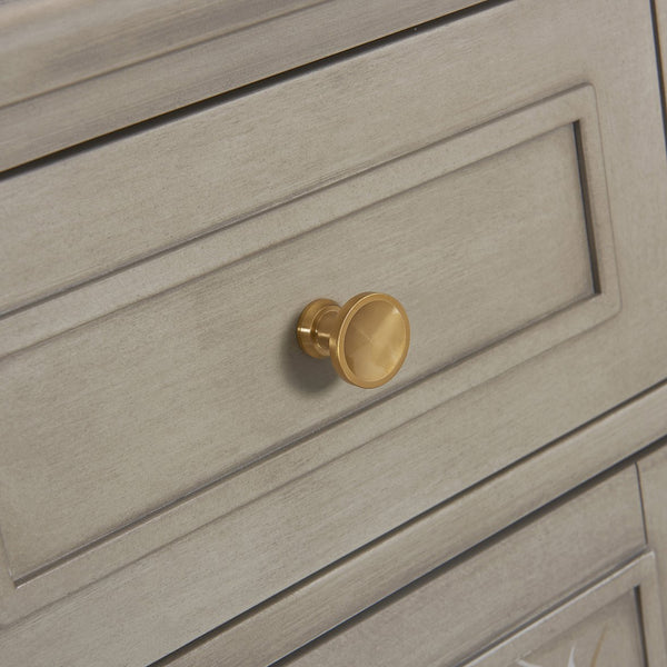 English Elm Jennifer Taylor Home - Dauphin Handpainted Entryway Storage Cabinet with Bamboo Motif, Grey Cashmere Wood, 46x20x46 B2719P238531