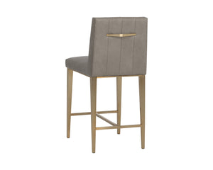 Sunpan WILBUR Counter Stool - Ivanhoe Mineral Faux Leather with Steel Legs, Modern Comfort & Style 112521